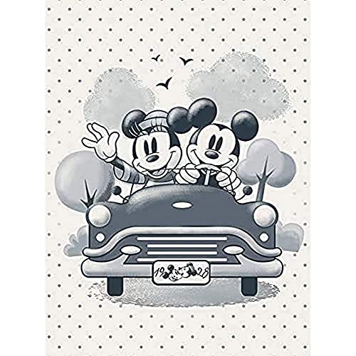 Disney Driving Leinwanddruck, Mehrfarbig, 60 x 80 cm von Mickey Mouse