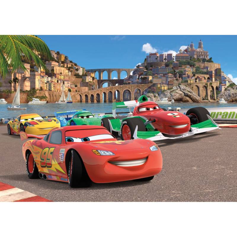 Disney Fototapete Cars Braun Rot und Grün 360 x 254 cm 600361 von Disney