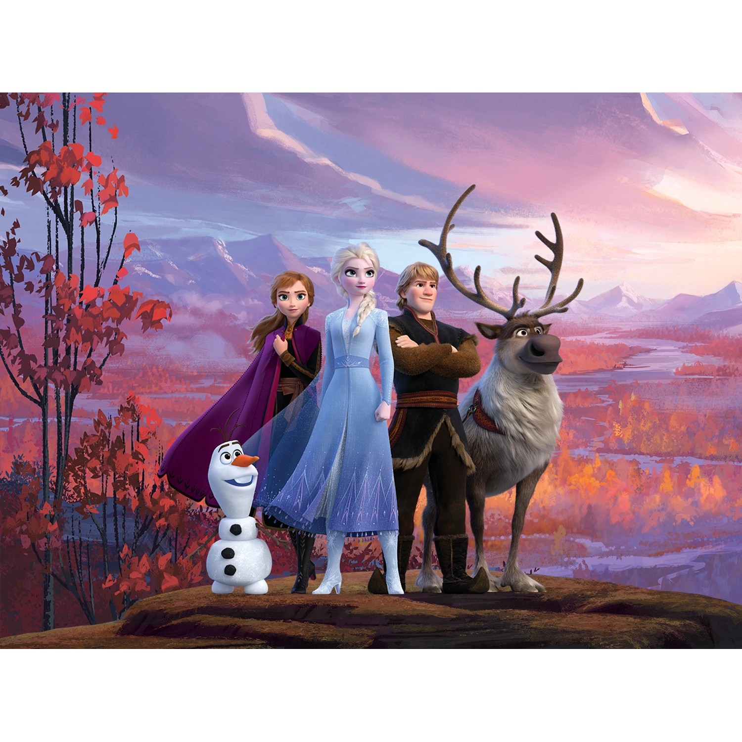 Disney Fototapete Die Eiskönigin Lila Orange und Blau 360 x 270 cm 600596 Disney Fototapete Die Eiskönigin Lila Orange und Blau 360 x 270 cm 600596 von Disney