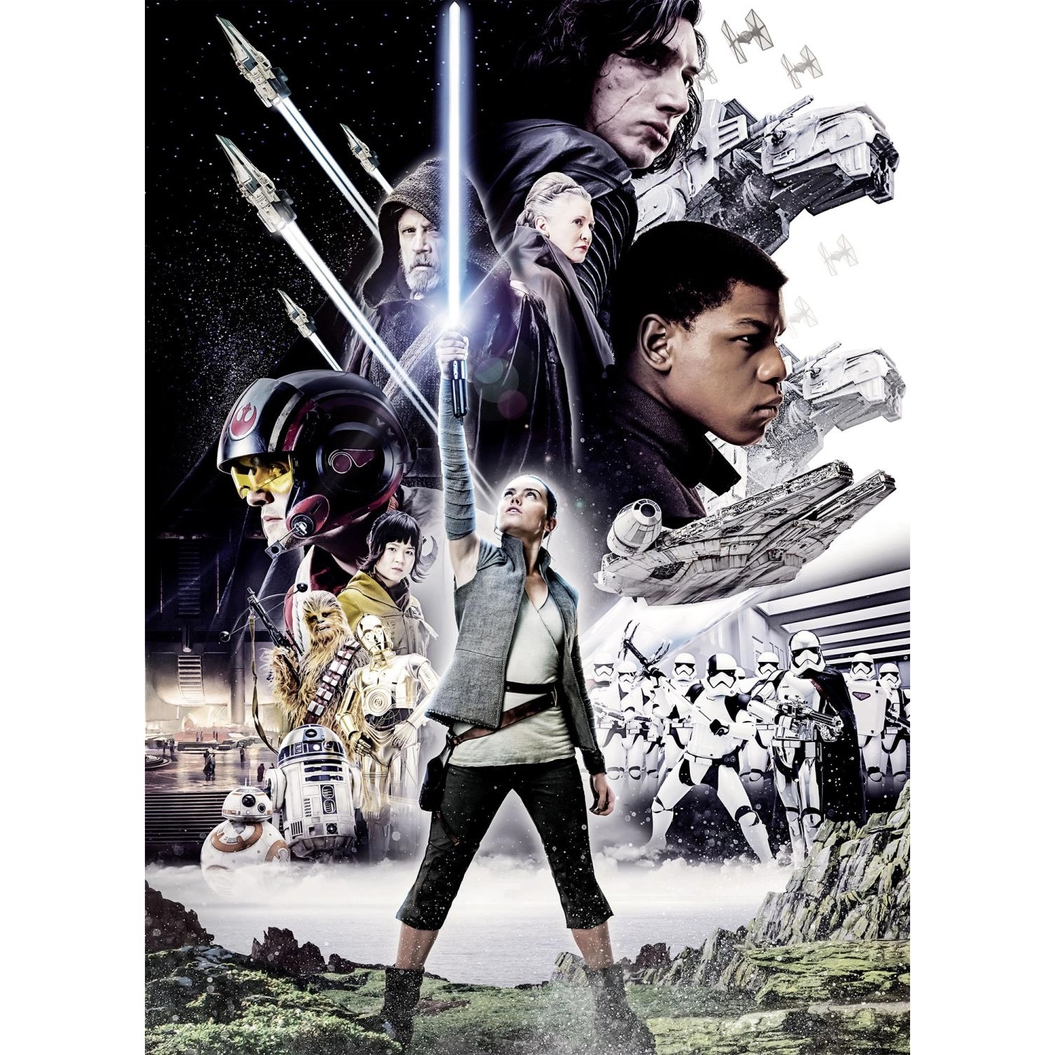 Disney Fototapete Star Wars Bilanz Schwarz Weiß und Grau 184 x 254 cm 612292 Disney Fototapete Star Wars Bilanz Schwarz Weiß und Grau 184 x 254 cm 612292 von Disney