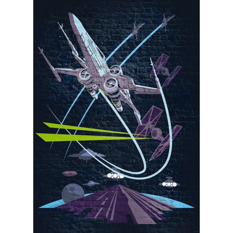Disney Fototapete Star Wars X-Wing Dunkelblau und Lila 200 x 280 cm 610054 von Disney