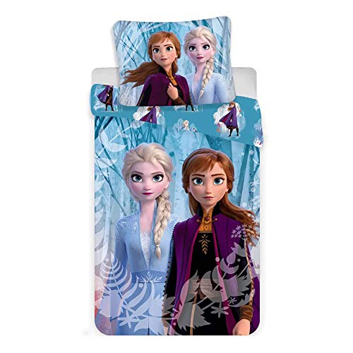 Disney Frozen 2 Bettwäsche Eiskönigin Anne ELSA Snowflake Kopfkissen Bettdecke 140x200 von Disney