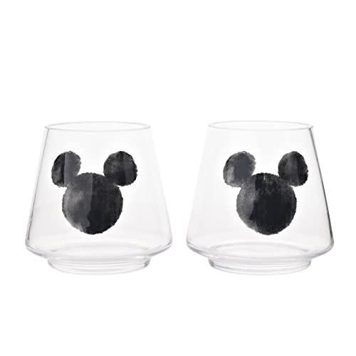 Disney Home Mickey Mouse Kerzenhalter aus Glas, 2 Stück von Disney