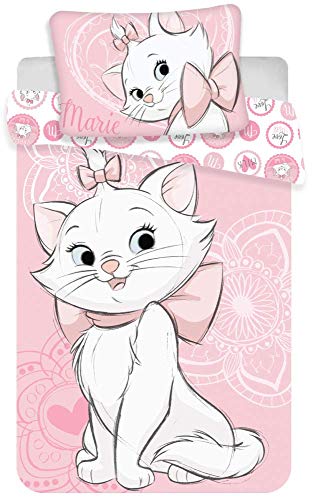 Disney KinderBettwäsche Set Marie Aristocats Hell Rosa 140x200 cm von Disney