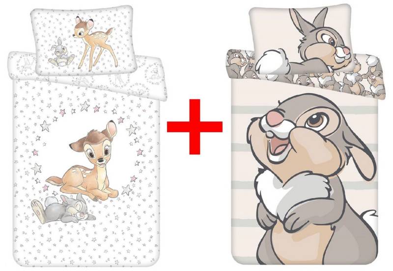 Disney Kinderbettwäsche Disney Bambi und Klopfer Babybettwäsche 100x135cm 2er-Set, Renforcé, 2 teilig Disney Kinderbettwäsche Disney Bambi und Klopfer Babybettwäsche 100x135cm 2er-Set, Renforcé, 2 teilig von Disney