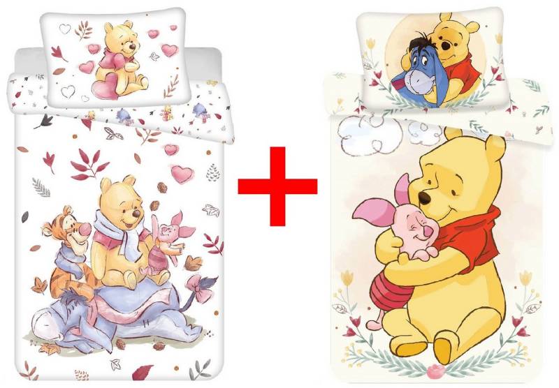 Disney Kinderbettwäsche Disney Winnie Puuh Ferkel Babybettwäsche 2er-Set 100x135cm, Renforcé, 2 teilig Disney Kinderbettwäsche Disney Winnie Puuh Ferkel Babybettwäsche 2er-Set 100x135cm, Renforcé, 2 teilig von Disney