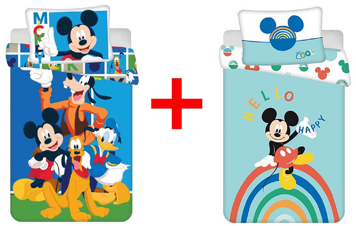 Disney Kinderbettwäsche Micky Maus Donald Duck Kinderbettwäsche 2er-Set 100 x 135 cm, Renforcé, 2 teilig Disney Kinderbettwäsche Micky Maus Donald Duck Kinderbettwäsche 2er-Set 100 x 135 cm, Renforcé, 2 teilig von Disney
