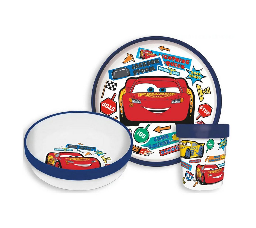 Disney Kindergeschirr-Set Disney Cars Lightning McQueen Kinder Geschirr-Set 3 tlg., 1 Personen, Kunststoff, Teller Schüssel Becher Disney Kindergeschirr-Set Disney Cars Lightning McQueen Kinder Geschirr-Set 3 tlg., 1 Personen, Kunststoff, Teller Schüssel Becher von Disney
