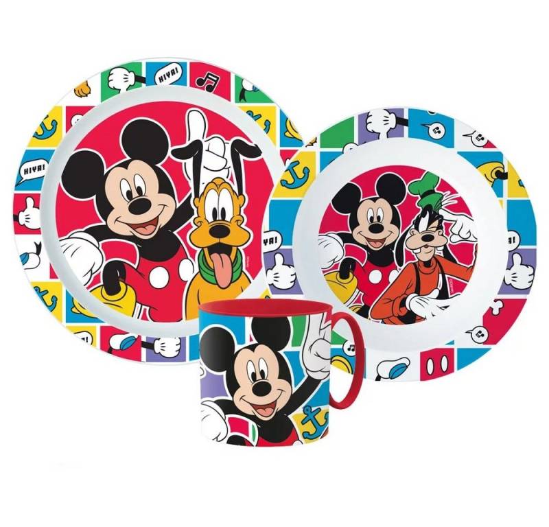 Disney Kindergeschirr-Set Goofy Geschirrset Mickey Pluto Besteck Set Frühstücks Kindergarten Disney Kindergeschirr-Set Goofy Geschirrset Mickey Pluto Besteck Set Frühstücks Kindergarten von Disney