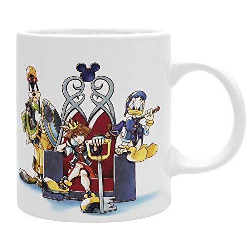 Disney Kingdom Hearts Tasse Artwork weiß, Bedruckt, aus Keramik, Fassungsvermögen ca. 320 ml. von Disney