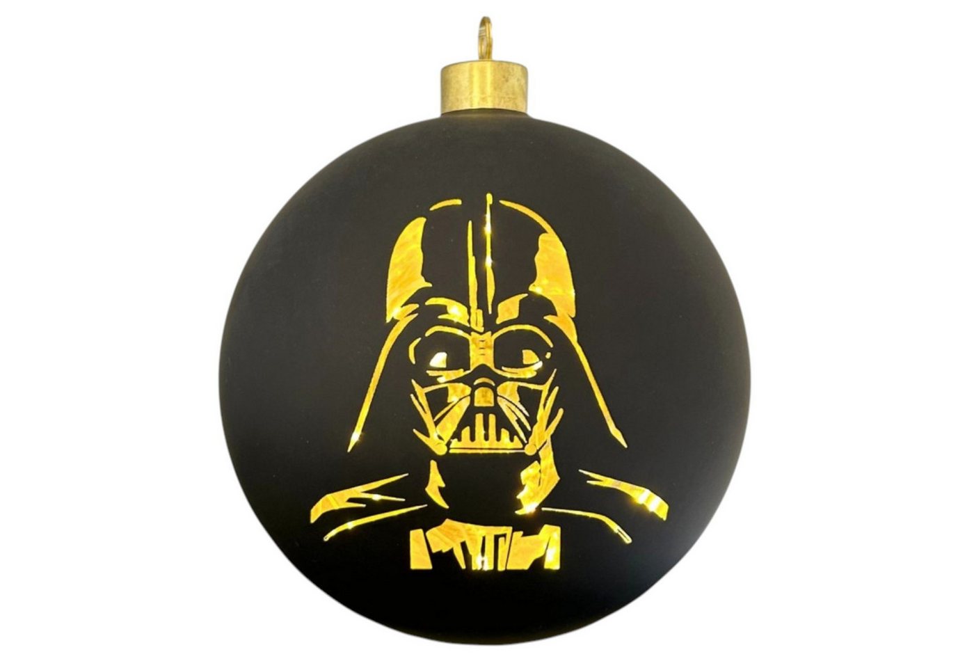 Disney LED Dekolicht Darth Vader Glas Weihnachtskugel Star Wars 15cm beleuchtet Weihnachten, LED fest integriert von Disney