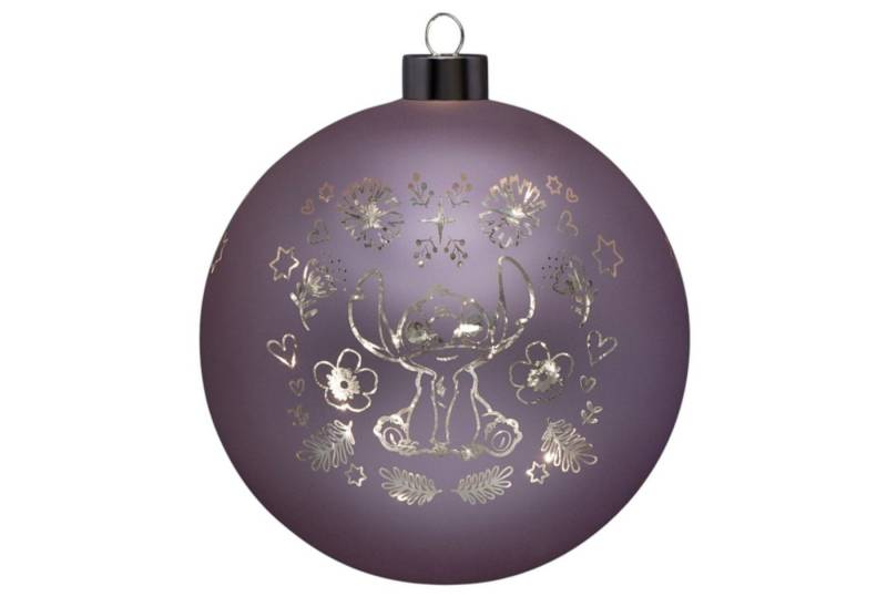 Disney LED Dekolicht Stitch Weihnachtskugel 15cm beleuchtet Ornament Glaskugel, LED fest integriert von Disney