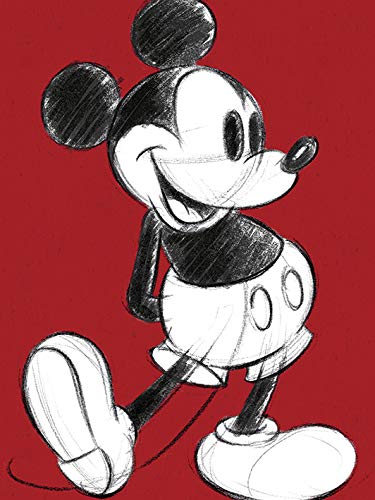 Disney Leinwand, Bedruckt, 60 x 80 cm – Micky Maus (Retro) von Disney