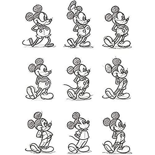 Disney Leinwanddruck, Polyester, Mehrfarbig, 40 x 50 cm von Mickey Mouse