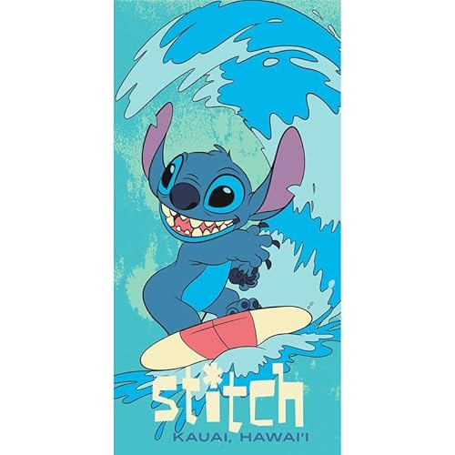Disney Lilo & Stitch AYM-046STITCH-BTM Strandtuch aus Mikrofaser, 70 x 140 cm, schnelltrocknend von Disney