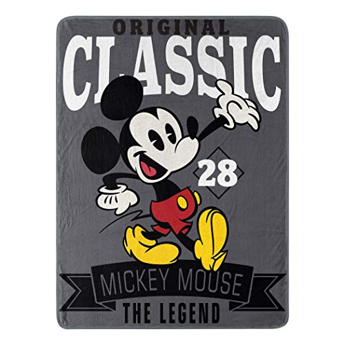 Disney Mickey Mouse A Classic Micro Raschel Überwurf-Decke, Polyester, EIN Klassiker, 46" x 60" von Disney
