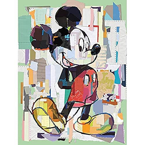 Disney Mickey Mouse Office Decoupage, 60 x 80 cm, Leinwanddruck Mehrfarbig von Mickey Mouse