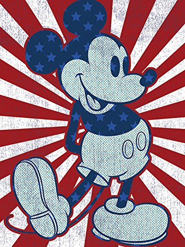 Disney Starburst Leinwanddruck, Canvas, Mehrfarbig, 60 x 80 cm von Mickey Mouse