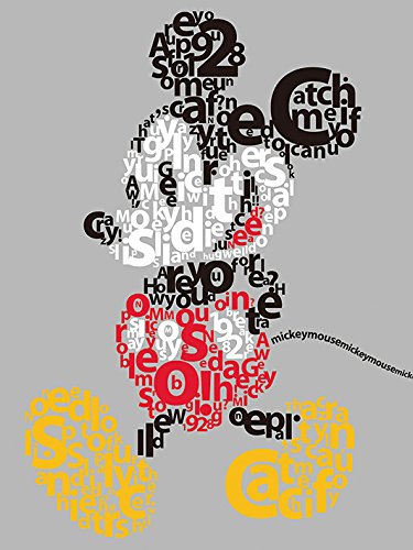 Disney Type Leinwanddruck, Mehrfarbig, 60 x 80 cm von Mickey Mouse