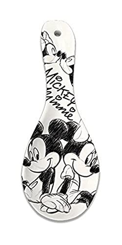 Disney Mickey and Minnie Mouse Sketch Ceramic Spoon Rest, 9 Inches von Disney