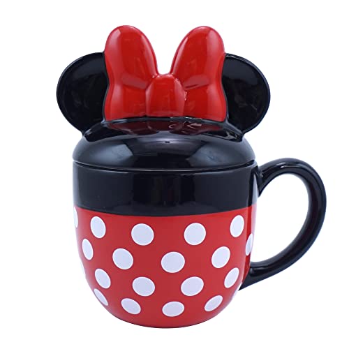 Disney Minnie Maus geformte Tasse mit Deckel – Minnie Mouse Tasse – 3D-Tasse – Bürotasse Geschenke von Disney