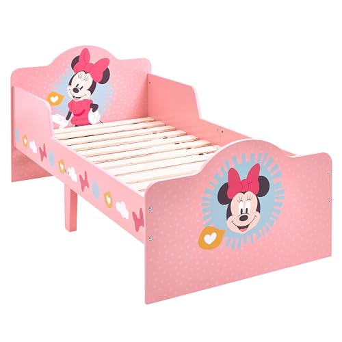 Disney Minnie Mouse Pink Toddler Bed, Pink Finish, 143cm W X 75cm D X 64cm H von Disney