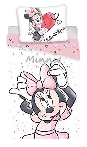 Disney Minnie White Bettwäsche Baumwolle Bettbezug Einzelbett von Disney