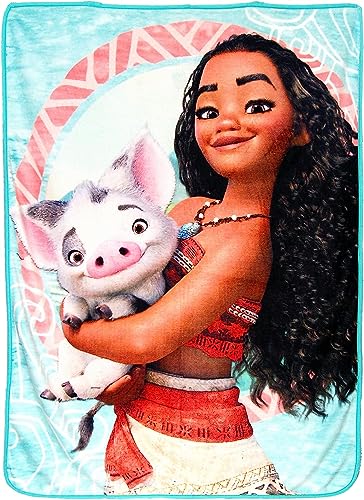 Disney Moana Überwurfdecke, Polyester, Mehrfarbig, 46" x 60" von Disney