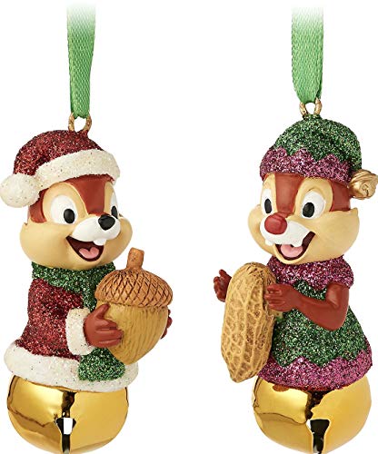 Disney Parks Chip and Dale Bell Ornament Set of 2 NEW von Disney