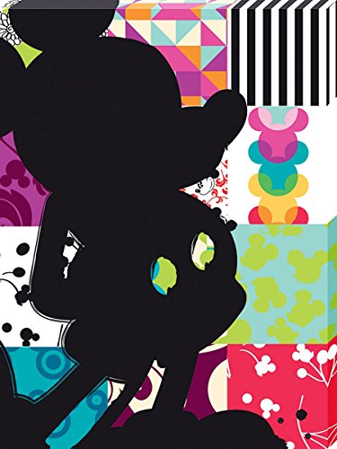 Disney Patchwork Silhouette Leinwanddruck, Mehrfarbig, 60 x 80 cm von Disney