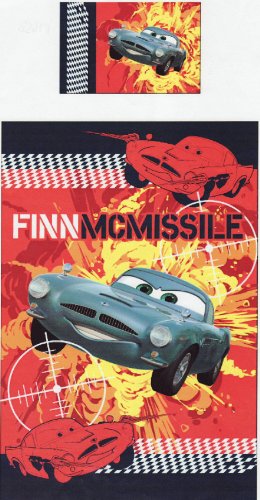 Disney Pixar Cars 2 Wende-Bettwäsche 135x200 75x50 Finn McMissile 2in1 Design Bettgarnitur NEU 2012 von Disney