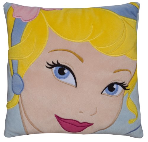 Disney Prinzess 15042 - Aschenputtel bedrucktes Kissen, 33 x 33 cm, Blau von Joytoy