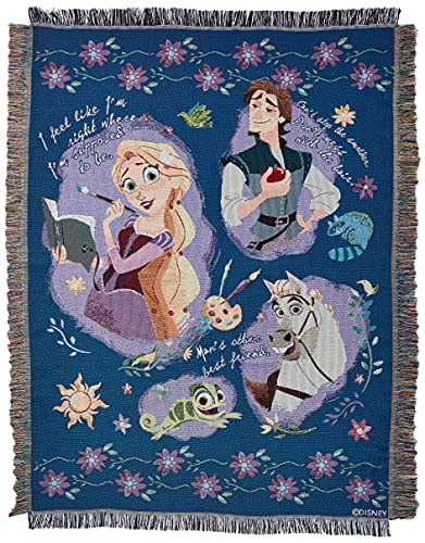 Disney Prinzessinnen Wandteppich/Überwurf, verwirrt, gewebt, Storytime Tangled von Disney