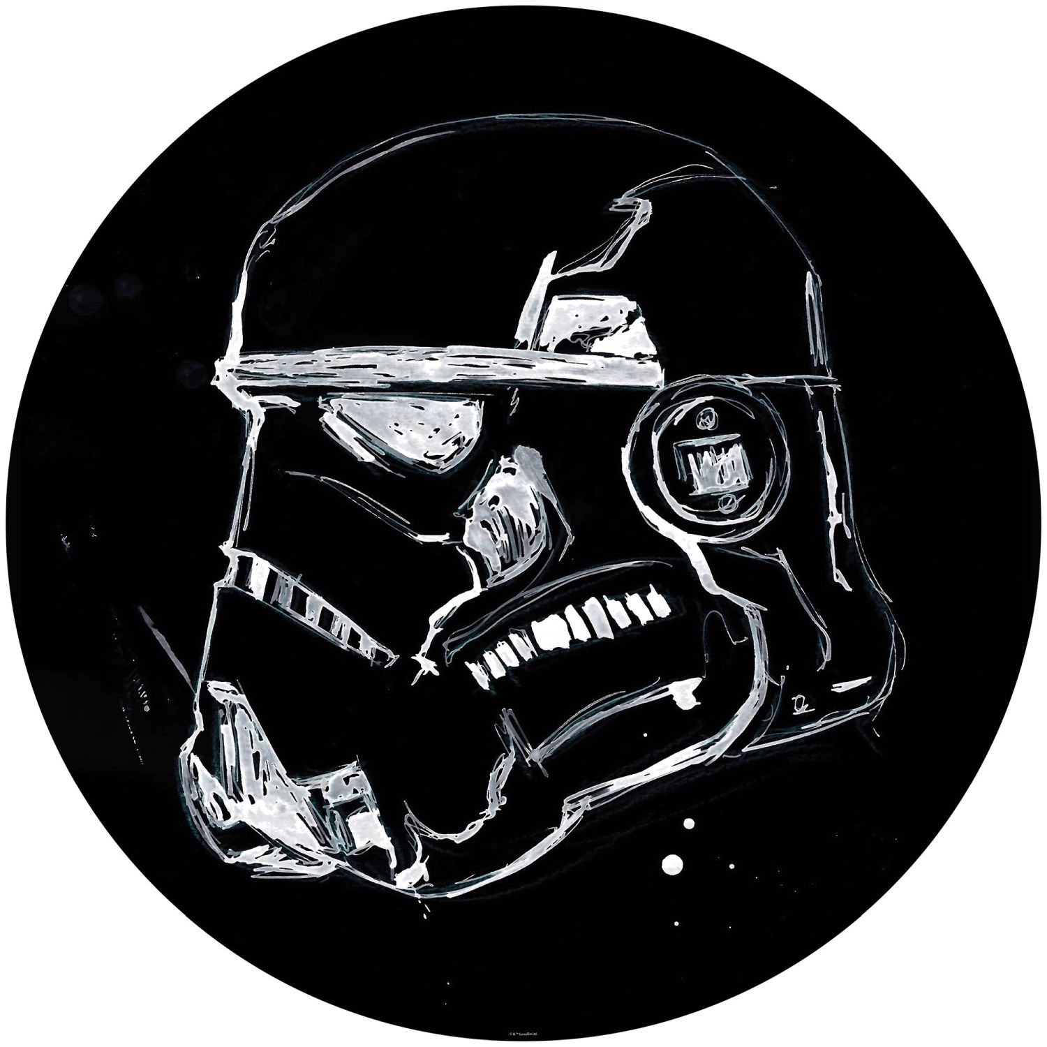 Disney Selbstklebende Runde Tapete Star Wars Stormtrooper Schwarz-Weiß Ø 128 cm 612021 Disney Selbstklebende Runde Tapete Star Wars Stormtrooper Schwarz-Weiß Ø 128 cm 612021 von Disney