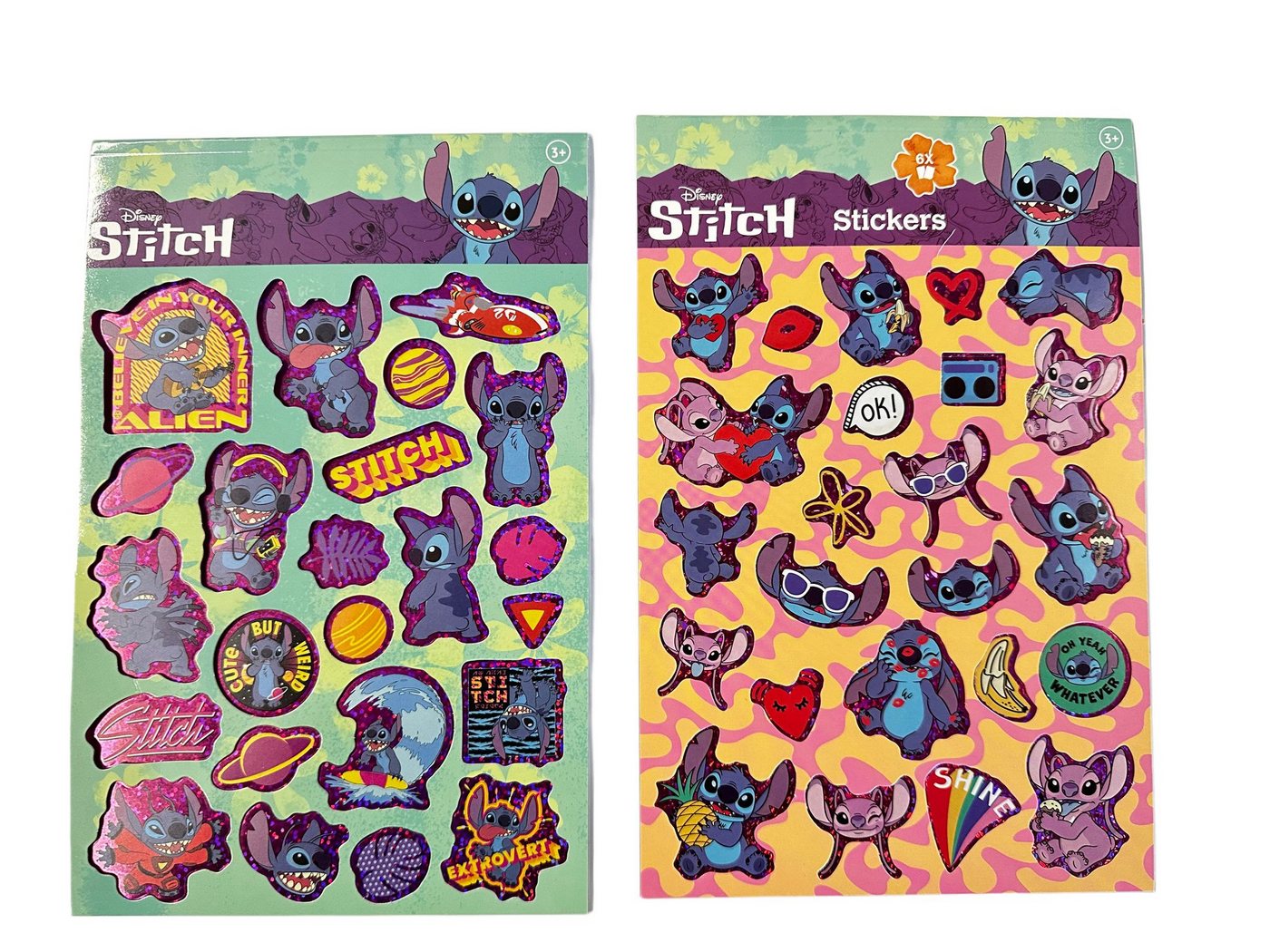 Disney Sticker Lilo&Stitch Bubble Sticker Aufkleber Buch 50 Sticker blau pink, (Set 1-tlg), Angel,Stitch,Schrulle und Freunde Geschenke für Jungen und Mädchen von Disney