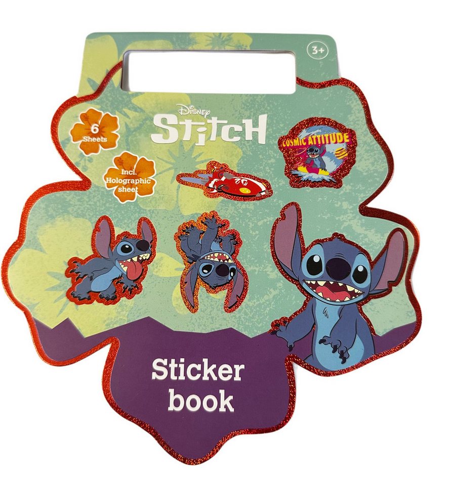 Disney Sticker Lilo&Stitch Bubble Sticker Aufkleber Buch 50 Sticker blau pink, (Set 1-tlg), Angel,Stitch,Schrulle und Freunde Geschenke für Jungen und Mädchen von Disney