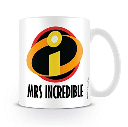 Disney The Incredibles 2 Tasse Mrs. Incredible - weiß, Bedruckt, aus Keramik, Fassungsvermögen ca. 320 ml. von Disney