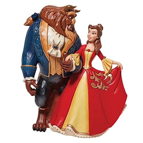 Disney Traditions Beauty Beast Enchanted Christmas Figurine von Enesco