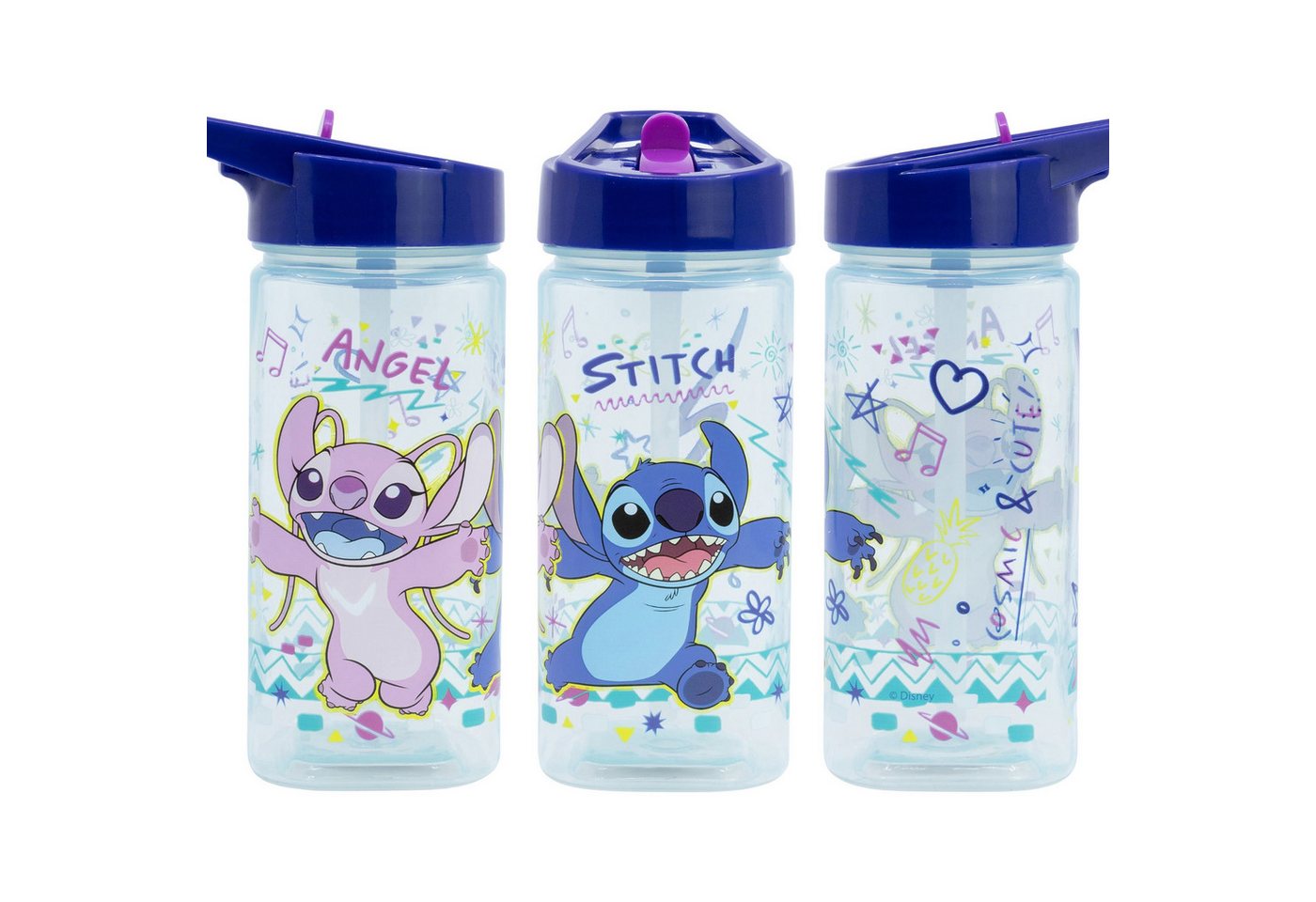 Disney Trinkflasche Disney Stitch Angel Wasserflasche Flasche 510 ml Tragegriff Disney Trinkflasche Disney Stitch Angel Wasserflasche Flasche 510 ml Tragegriff von Disney