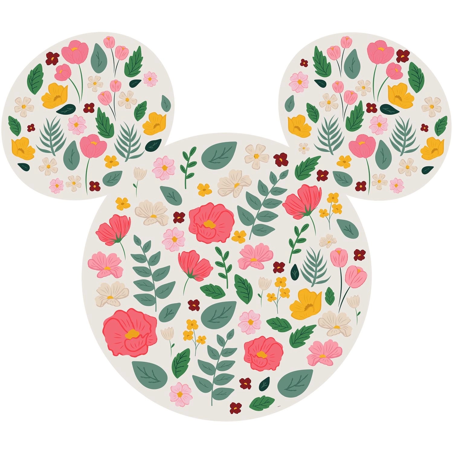 Disney Wandtattoo Mickey Mouse Rosa Grün und Gelb 127 x 127 cm 612717 von Disney