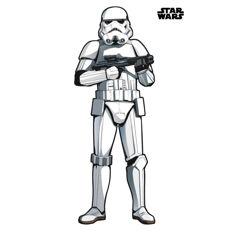 Disney Wandtattoo Star Wars Stormtrooper Xxl Schwarz-Weiß 127 x 188 cm 612428 von Disney