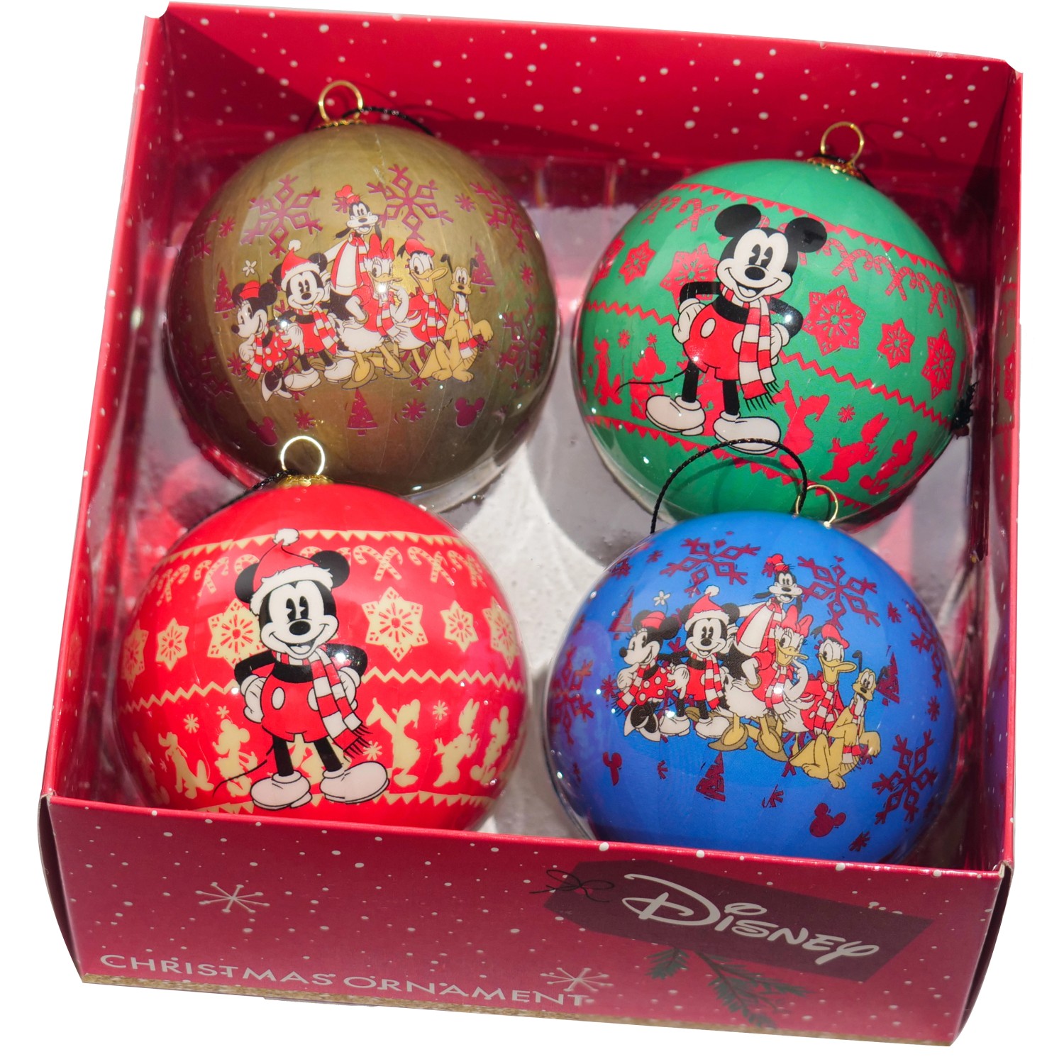 Disney Weihnachtskugel-Set Mickey 4 Stück von Disney