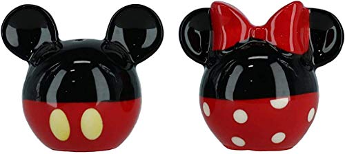 Disney mickey und minnie mouse keramik salz und pfeffer set, rot / schwarz von Disney