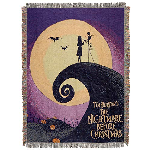 Disney 's Nightmare Before Christmas, Linework Poster, gewebte Tapisserie-Überwurfdecke, 121,9 x 152,4 cm, Mehrfarbig von Disney
