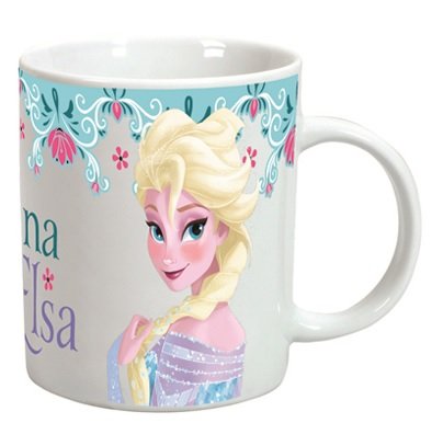 Elsa und Anna Frozen Eiskönigin Becher Tasse im Geschenkkarton aus Keramik von Disney