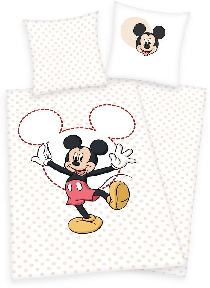 Kinderbettwäsche Disney Mickey Mouse, Disney, Linon, mit tollem Mickey Mouse Motiv von Disney