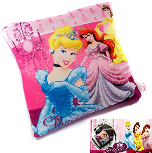 Princess Reisekissen Kinderkissen Kopfkissen Kissen, Fleece 30 x 28 cm von Disney