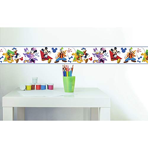 Disney RMK4406BD Mickey und Seine Freunde Tapetenbordüre abziehen und aufkleben, Mehrfarbig, 12.7 cm x 4.57 m von RoomMates