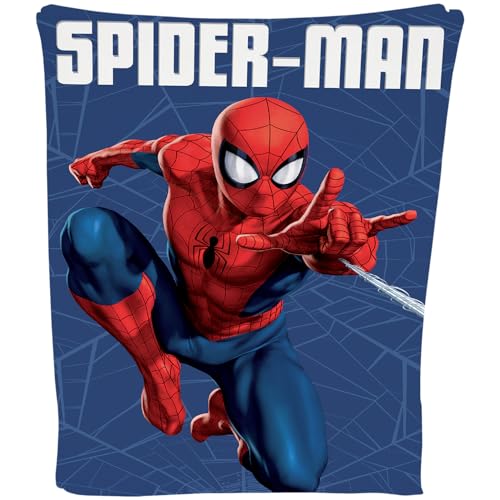 Disney Spiderman-Web-Fleece-Decke, Überwurf, superweich, Bettzubehör, Geschenk für Jungen und Kinder, Marvel Hero von Disney