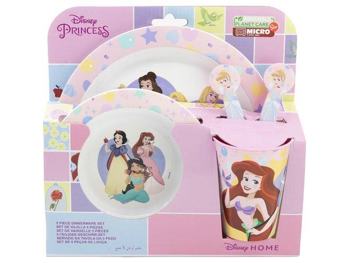 Stor, Kindergeschirr + Kinderbesteck, Disney Princess - Geschirr-Set 5-teilig von Disney